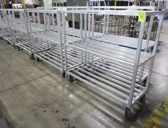 aluminum dunnage racks, on casters