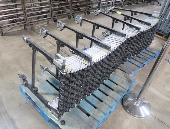 expandable roller conveyor, on casters