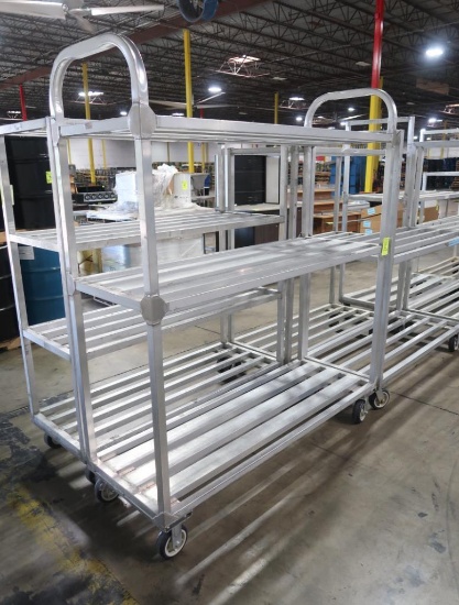 aluminum dunnage rack, on casters