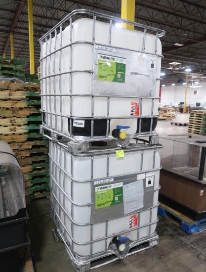 plastic containers in steel cages