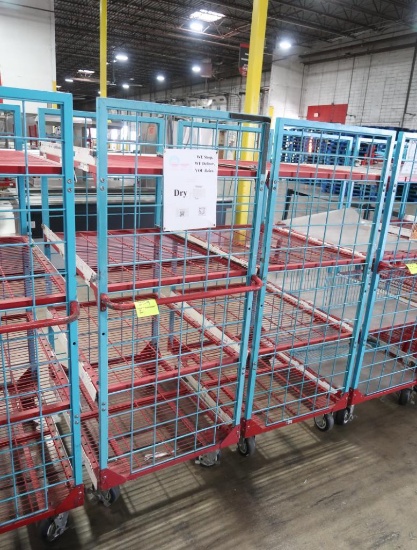4-tier wire shelf cart on casters