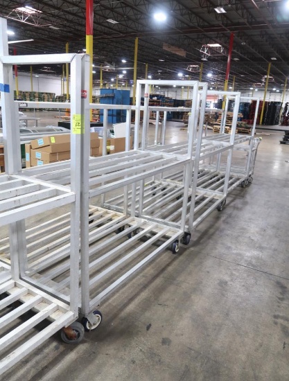 aluminum dunnage racks, on casters