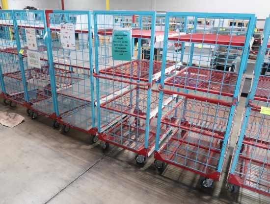 4-tier wire shelf cart on casters
