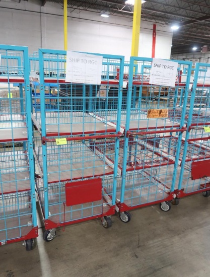 4-tier wire shelf cart on casters