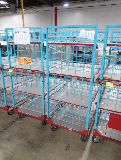 4-tier wire shelf cart on casters