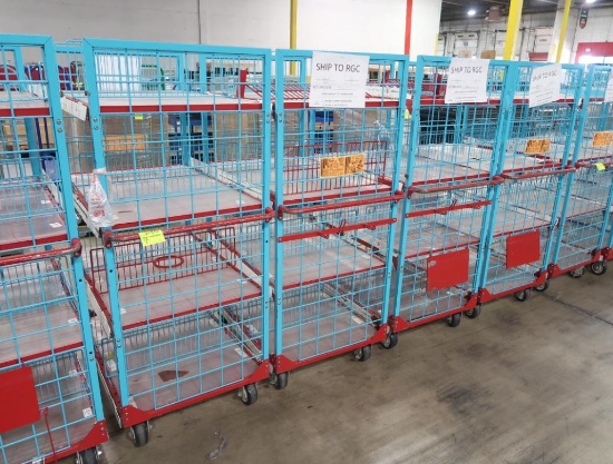 4-tier wire shelf cart on casters