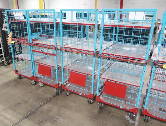4-tier wire shelf cart on casters