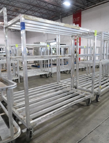 aluminum dunnage rack, on casters