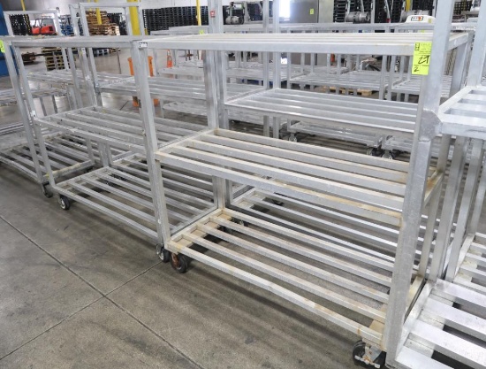 aluminum dunnage racks, on casters