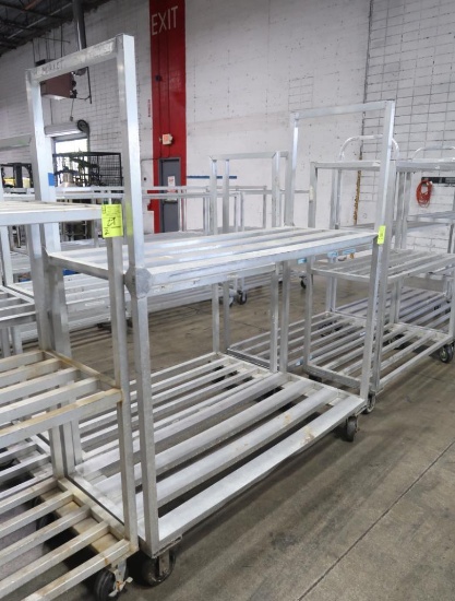 aluminum dunnage rack, on casters