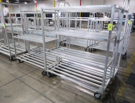 aluminum dunnage racks, on casters