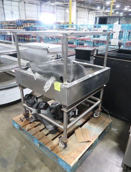 stainless iced product merchandiser, angleable