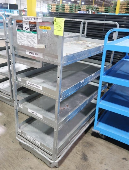 4-tier solid shelf cartson casters