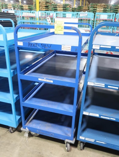 4-tier solid shelf cartson casters