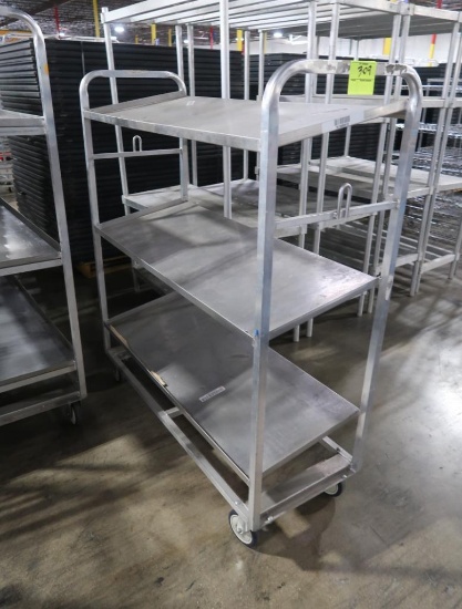 aluminum cart w/ slanted shelves