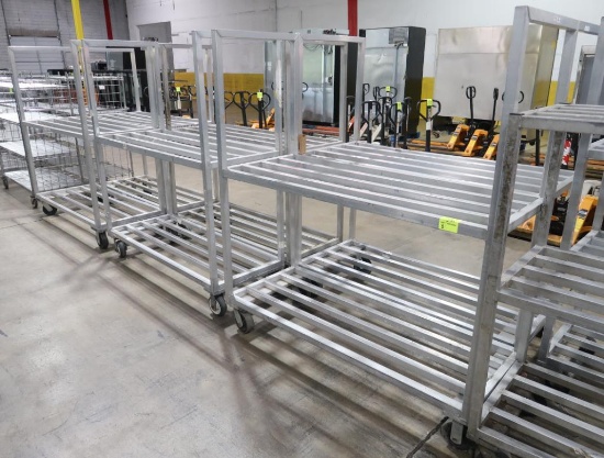 aluminum cooler racks, on casters