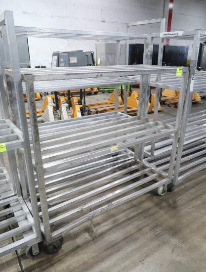 aluminum cooler rack, on casters