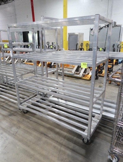 aluminum cooler rack, on casters