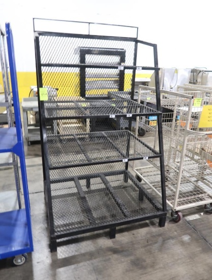 4-tier slanted steel wire shelf