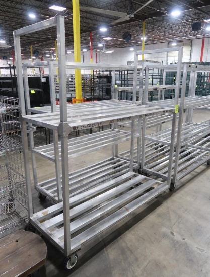 aluminum cooler rack, on casters