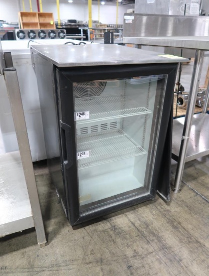 Imbera single glass door refrigerator w/ stainless top