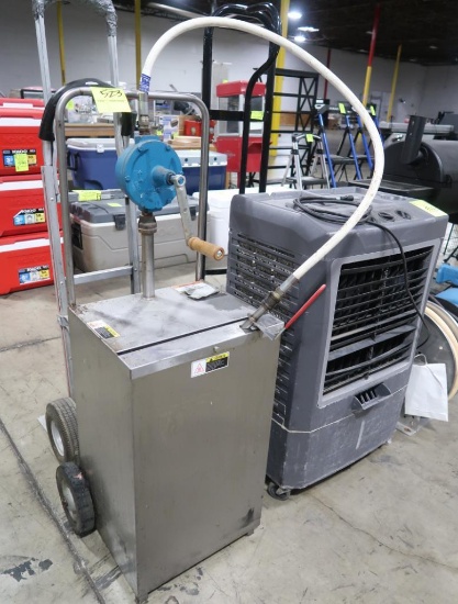 hot grease caddy w/ hand pump