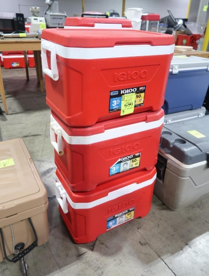 Igloo 50 qt coolers