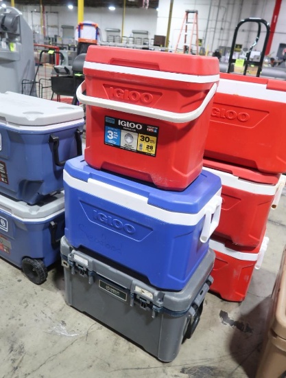 Magellan high performance cooler & 2) Igloo coolers