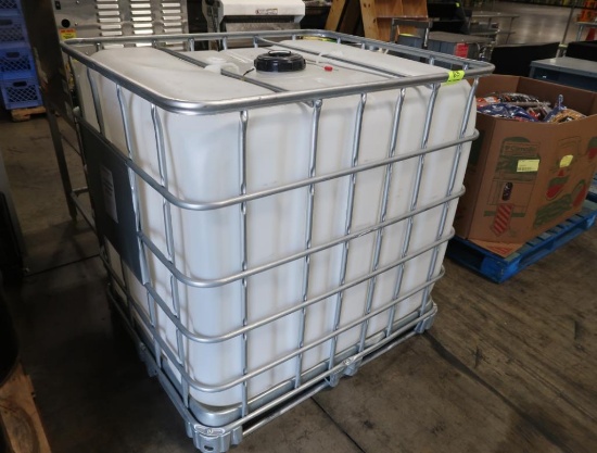 plastic container w/ steel cage