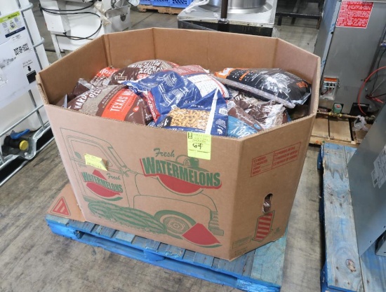 crate of hardwood pellets