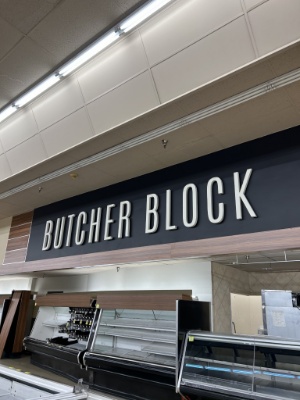 Butcher Block Wall Lettering