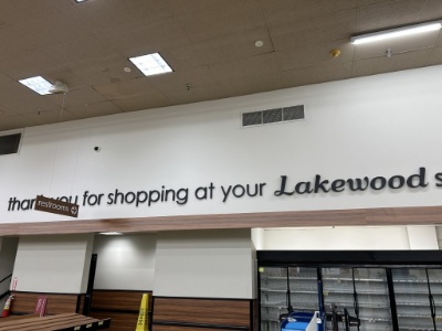 Thank You For Shopping Wall Lettering