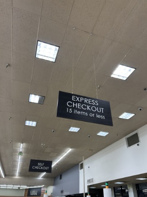 Express Checkout And Self Checkout Signs