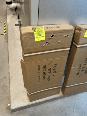New In Box Advance Tabco 4ft Stainless Table W/ Casters