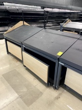 4FT PRODUCE SLANT TABLES WITH ROLL OUT BASE