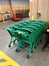 GREEN STANDARD SIZED SHOPPING CARTS