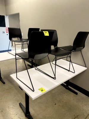Plastic Office Chair With Metal Base