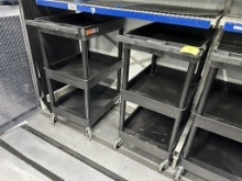 ULINE 3-TIER PLASTIC UTILITY CARTS