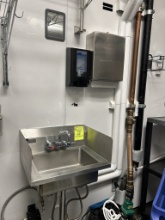 ELKAY STAINLESS HAND SINK W/ SOAP AND PAPER TOWEL DISPENSER
