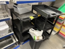 ASSORTED 3-TIER PLASTIC UTILITY CARTS