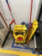MOP BUCKET AND WET FLOOR SIGNS