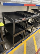 ULINE 3-TIER PLASTIC UTILITY CARTS