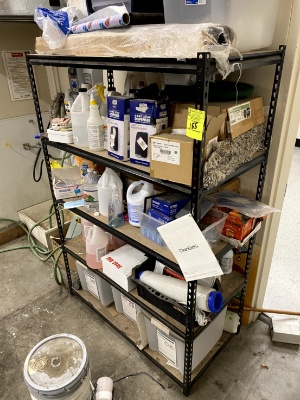 Rack With Cleaning Supplies