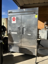 TRUE SELF CONTAINED TWO DOOR STAINLESS FREEZER