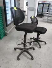 tall office chair, on casters