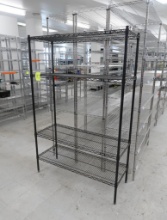 wire shelving unit, black