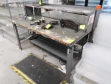 work table, w/ over & under shelves