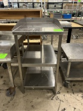 STAINLESS STEEL PREP TABLE WITH BOTTOM SHELVES