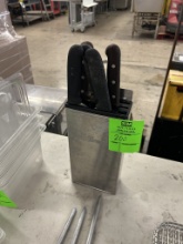 EDLUND KNIFE RACK WITH KNIVES
