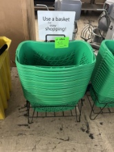 PLASTIC SHOPPING HAND BASKETS WITH STAND